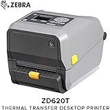 ZEBRAZD620t Thermal Transfer Desktop Printer with LCD Screen 203 dpi Print Width 4 in Ethernet Serial USB ZD62142-T01F00EZ