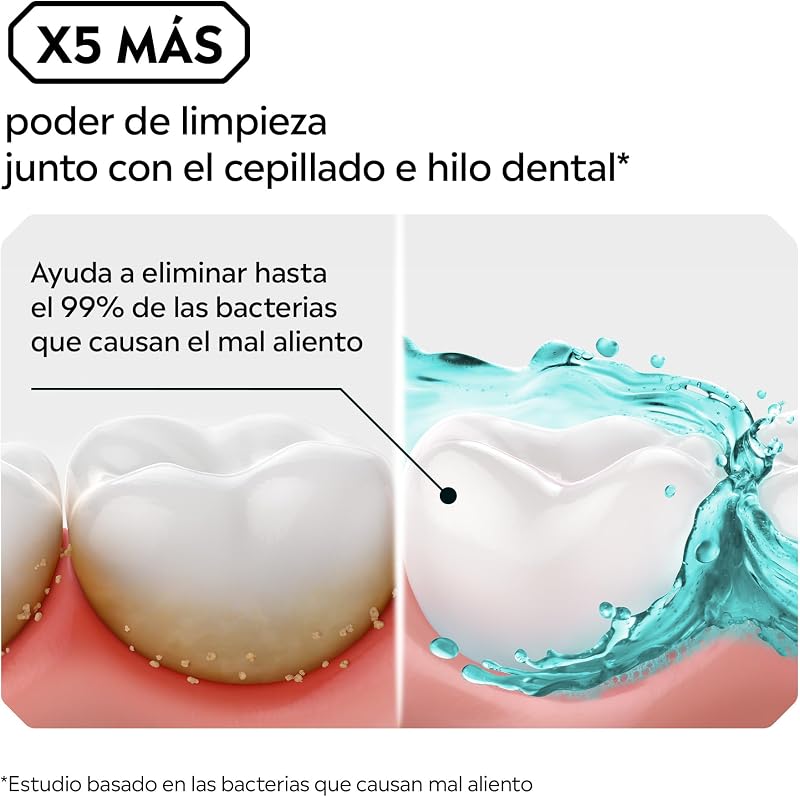 Mentol Enjuague Bucal Sabor Menta Intensa, Pack de 2 x 1 L