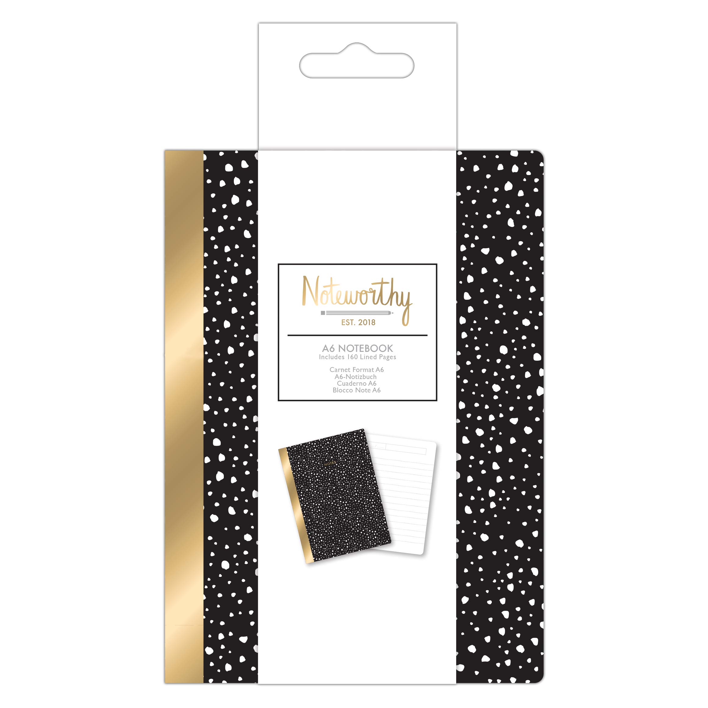 docrafts NOT 101126 A6 Noteworthy Metallic Mono Notebook