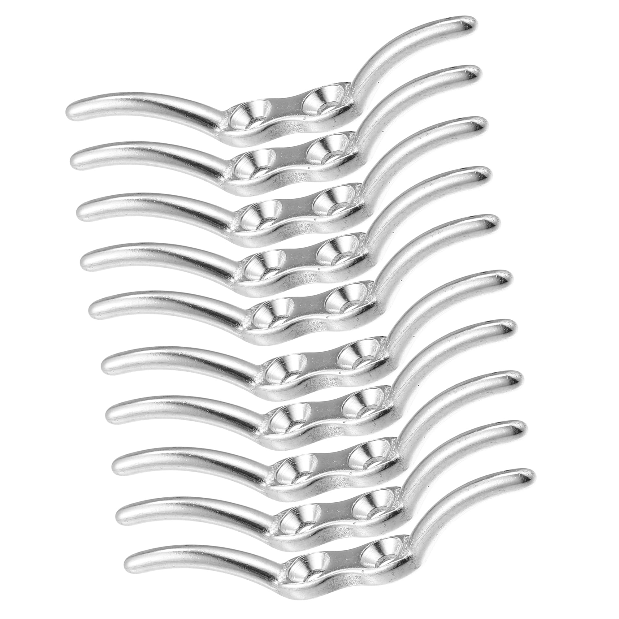 A ABSOPRO Boat Flagpole Cleat Hook 2-1/2 Inch Boat Deck Rope Cleat (Set of 10)