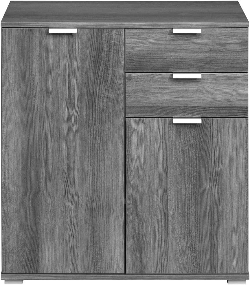 Sideboard Cupboard Cabinet Modern Wooden Large Storage Chest Unit High-Board Shelf - White Oak