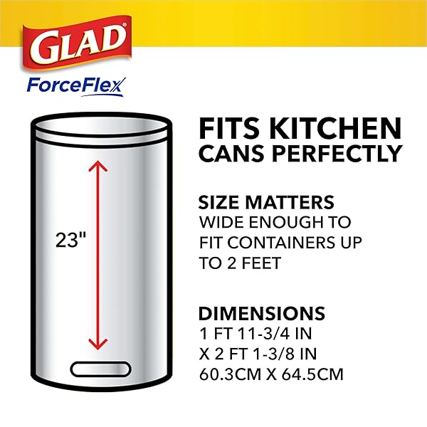 GLAD FORCEFLEX TALL KITCHEN DRAWSTRING TRASH BAGS, 13 GAL, FRESH CLEAN, 110 CT, PACK MAY VARY
