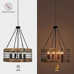 ACNKTZ Farmhouse Rustic Chandelier Light