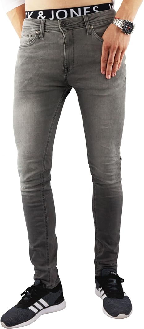 jack and jones liam skinny jeans grey