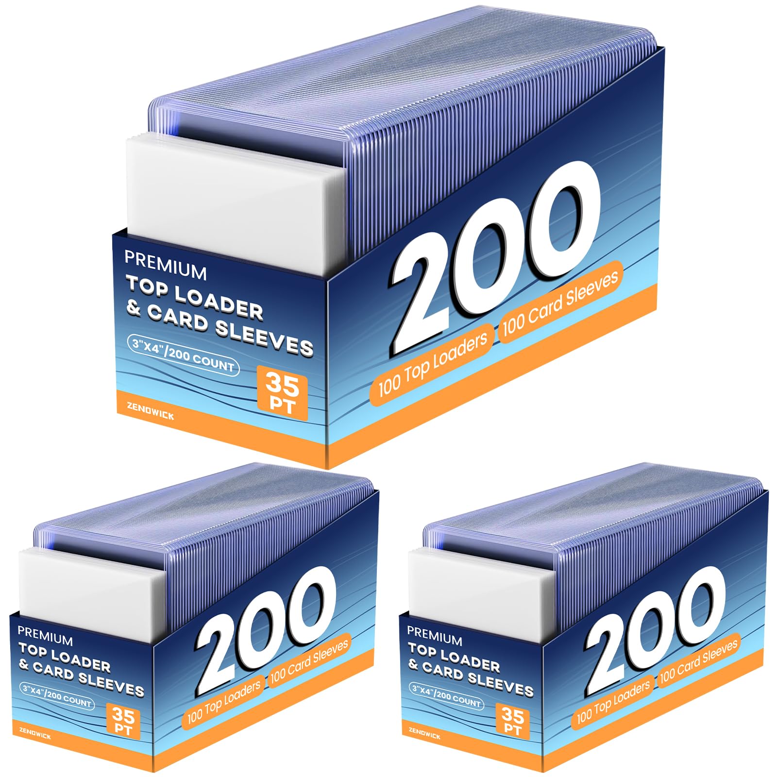 600 Card Sleeves Top Loaders for Cards, 3" x 4" Hard Plastic Toploaders