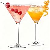 Farielyn-X Martini Glasses Set of 2, 9 oz Crystal Cocktail Glasses, Hand Blown Crystal Martini Glasses for Espresso Martini, Cosmopolitan, Gimlet, Home Bar, Party, Martini Glassware Gift Set