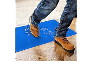 YAHEA 10 Pack (24''×36'') Cleanrooms Sticky Mats, Tacky/Adhesive Mats for Construction Lab-Room Hospital, 30 Layers 40 Microns (24''×36'', Blue, 10)