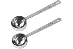 Framendino, 2 Pack Coffee Scoops Stainless Steel Measuring Spoon 2 Tablespoon with Long Handle for Tea Sugar Powder