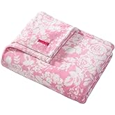 Betsey Johnson - Blanket, Buttery-Soft Throw Blanket for Couch or Bed, Boldly Plush & Oversized Bedding (Cottage Floral Pink, 50" x 70")