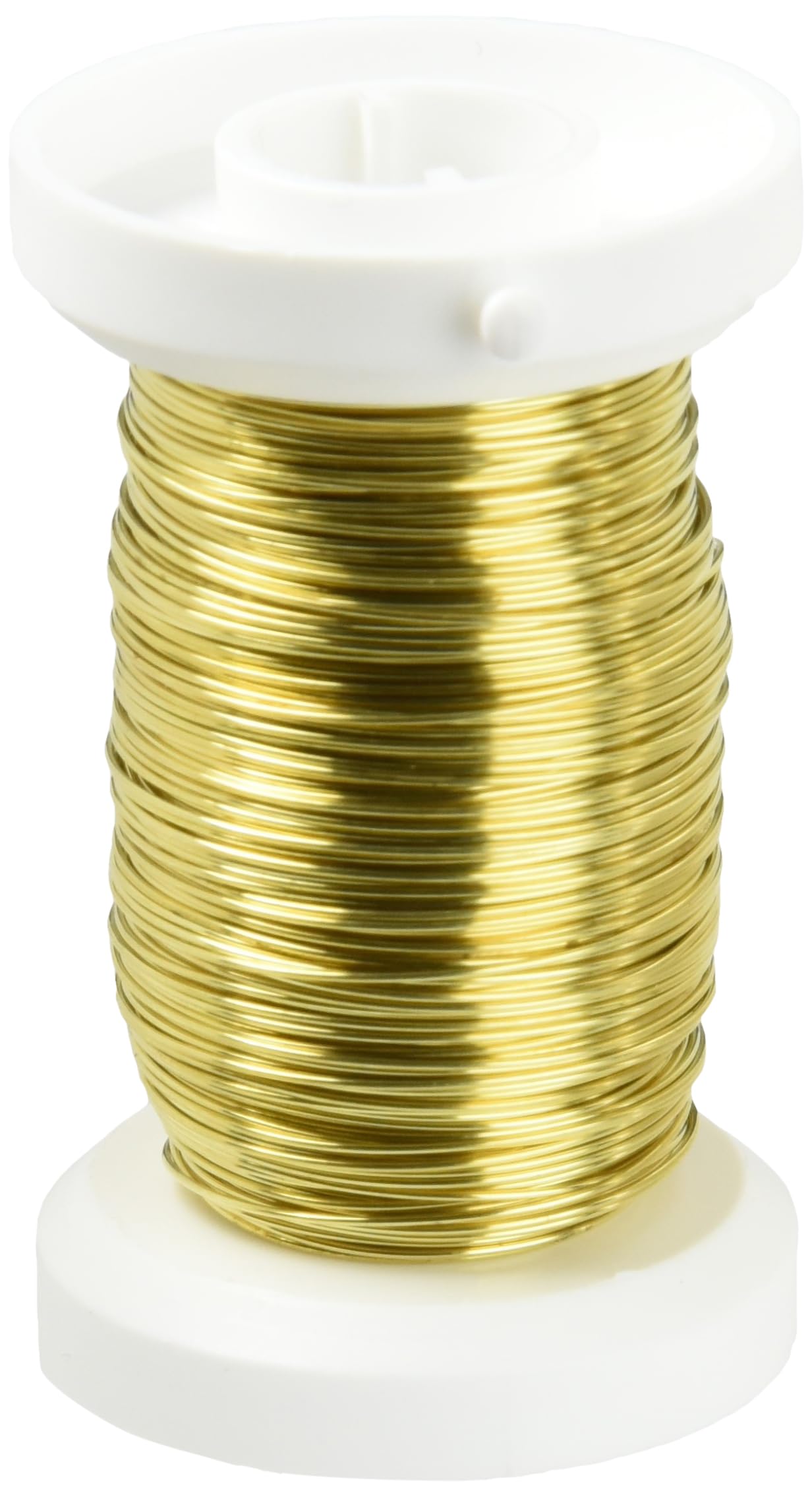 Glorex 6 2220 089 - Brass Wire 0.4 mm x 40 m on a Plastic Spool - Slightly Bendable - Ideal for Bouquets, Arrangements and other Florist Work