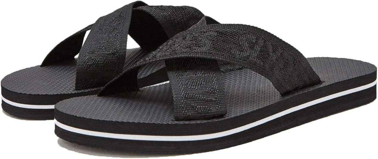 mens black sliders