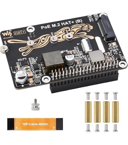 PoE HAT Con Slot M.2 Per Raspberry Pi 5 – Adattatore NVMe 2230/2242 – Waveshare - 5