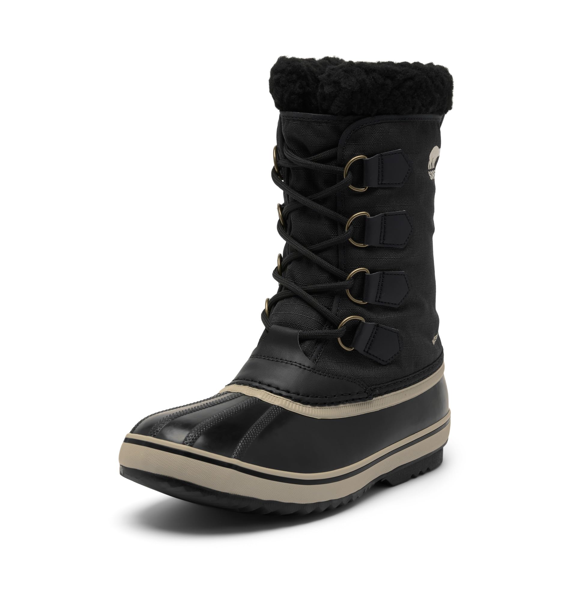 SOREL Men’s 1964 Pac Nylon Waterproof Boot – Black, Ancient Fossil – 9.5