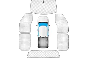 KMF 6pcs Thicken Full Window Sun Shades for Ford F-150 4Door 2021-2025 Accessories,F150 Sunshade Privacy Car Window Covers for Windshield Side Rear, UV Block and Blackout for Camping Outdoor