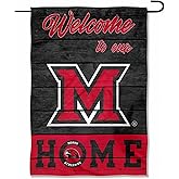 Miami Redhawks Welcome To Our Home Double Sided Garden Yard Flag