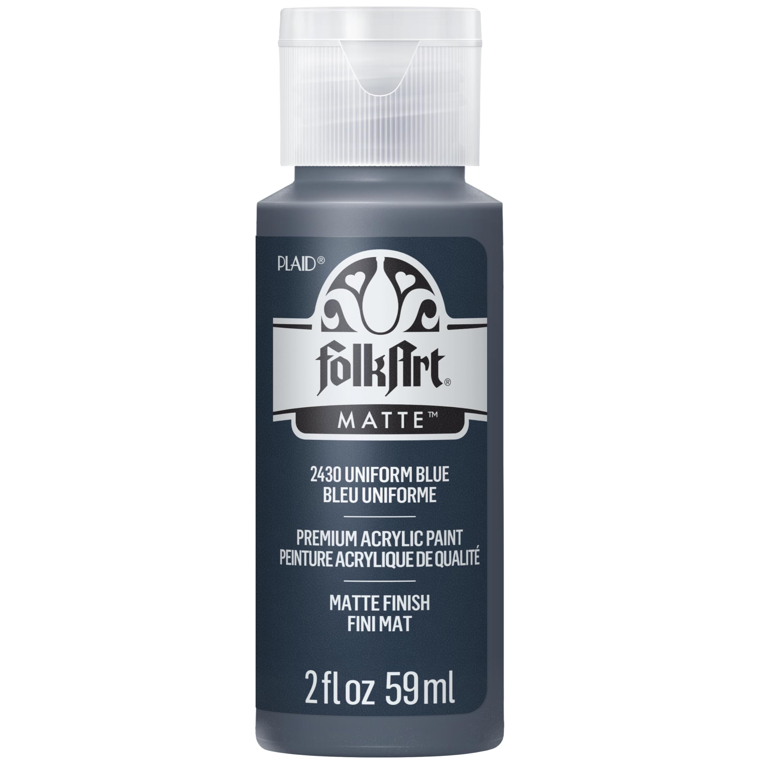 PLAID ENTERPRISES, INC. Folk Art Acrylic 2OZ UNIFORMBLU, Uniform Blue, One Size
