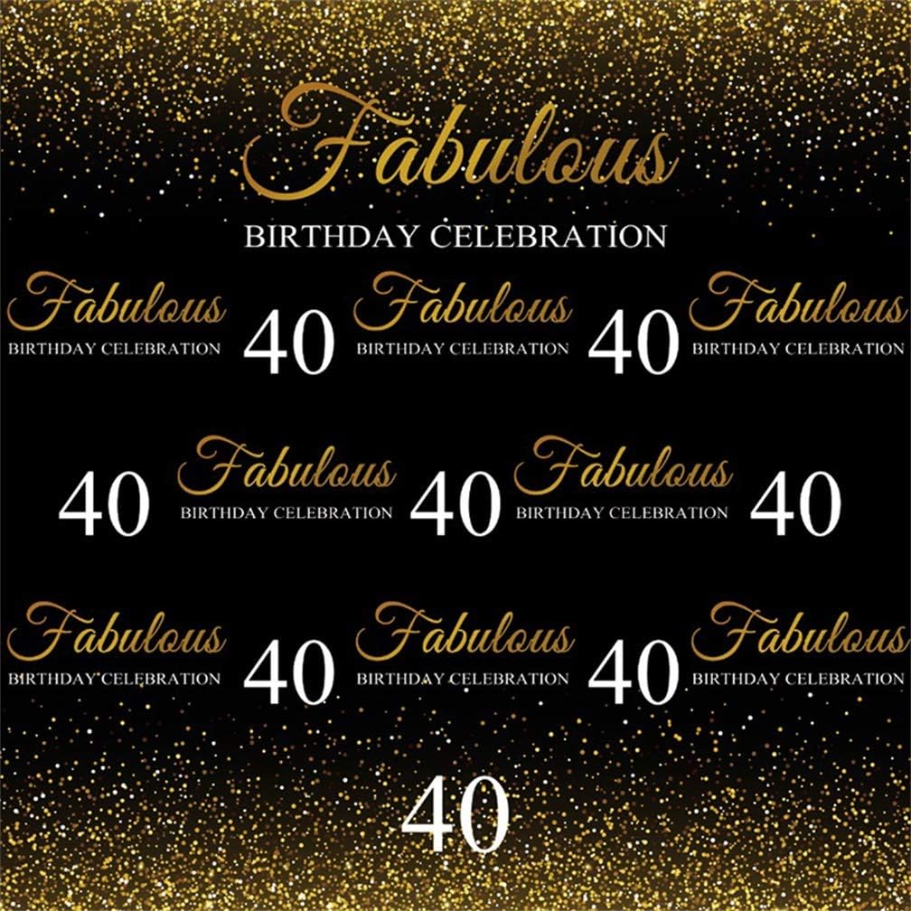 Amazon Com Leyiyi 8x8ft 40th Wedding Anniversary Backdrop Happy