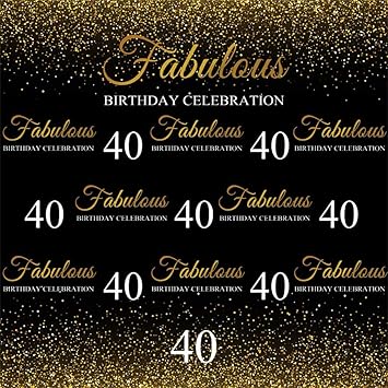 Amazon Com Leyiyi 8x8ft 40th Wedding Anniversary Backdrop Happy