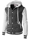 H2H Men Long Sleeves Button Front Letters Varsity