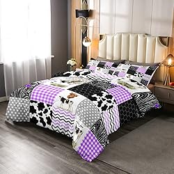 Erosebridal Cute Cow Print Comforter Set King Size