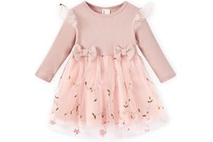 PATPAT Baby Girl Princess Dress Sleeveless Cotton Tutu Dress Infant Girls Splicing Mesh Ruffle Dress