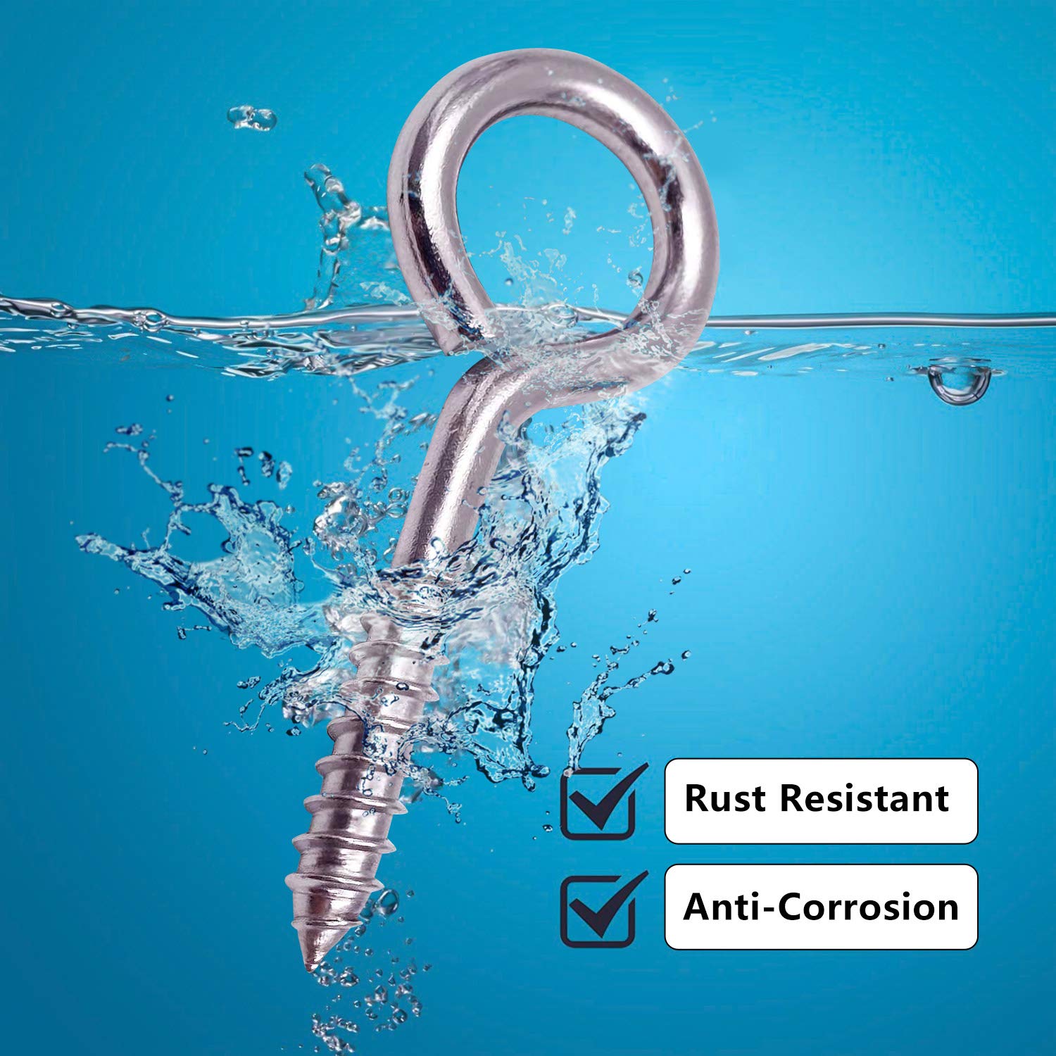 SelfTapping Eyelet Screws Lag Eyebolt Heavy Duty Eye Hooks Sturdy