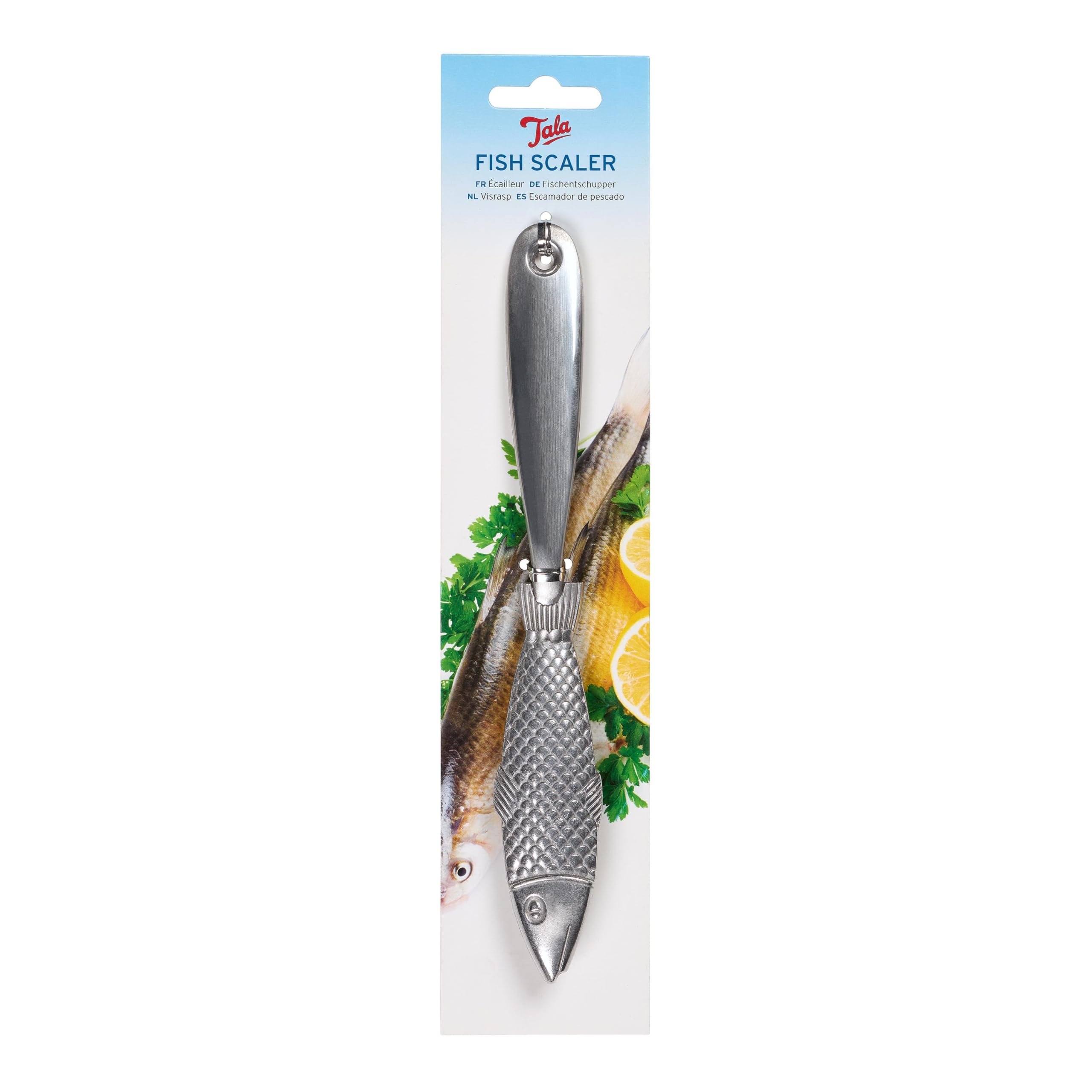 Tala Fish Scaler, Multifunction Fish Scale Remover for cleaning and Preparing Fish for Cooking, Strong Durable Metal Kitchen Gadget for Easy Scaling of Fish for Cooking