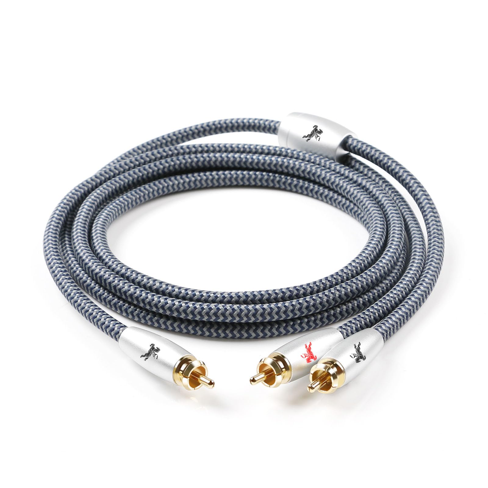 Impeto Audiophile RCA Y Cable, RCA 1 Male to 2 Male Y Adapter, Subwoofer Cable RCA/Phono Y Splitter, Gold Plated for subs/amps/Hi-Fi/Home Theater/receivers 1m