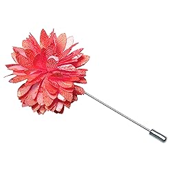 GUSLESON Mens Coral Tie for Wedding Coral Pink Silk
