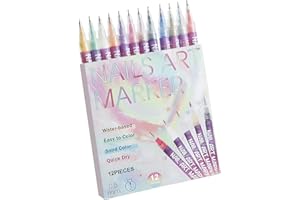 Nail Polish Markers - 12-Piece Painting Art Supplies,Gel Nail Paint Art Pens | For Kids Girls Women Beginners Salon Home Canv