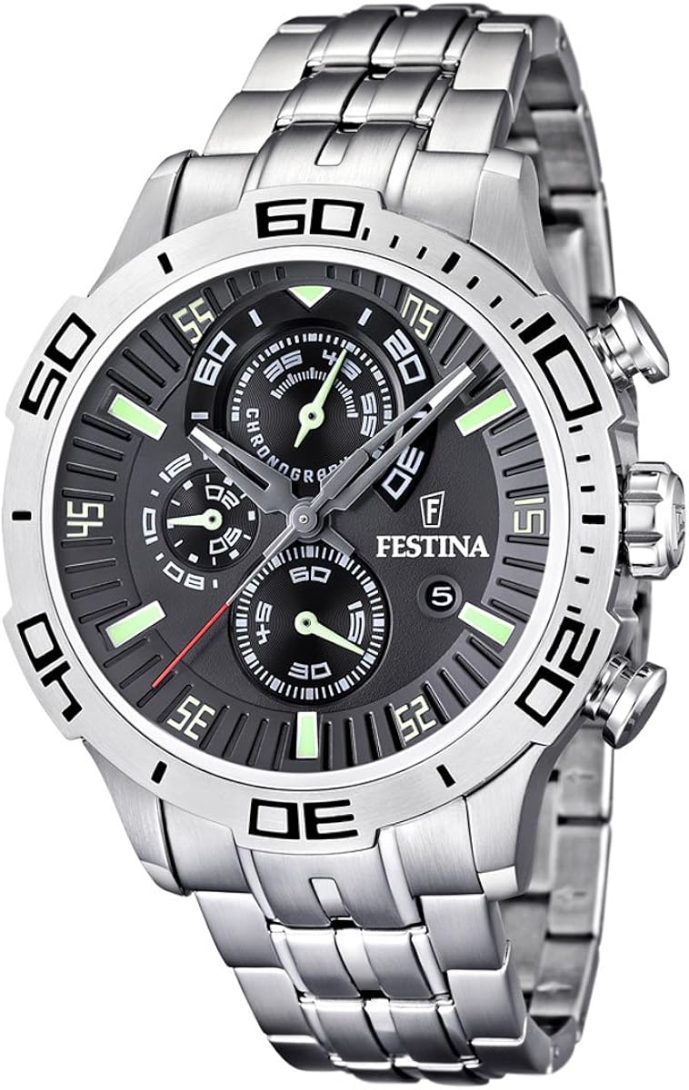 Festina Men's Chronograph Watch F16565/3 with Stainless Steel Strap and