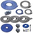 Recoil RCK0D True 1/0 Gauge Car Audio Dual Amplifiers CCA Wiring Installation Kits with OFC RCA Cable