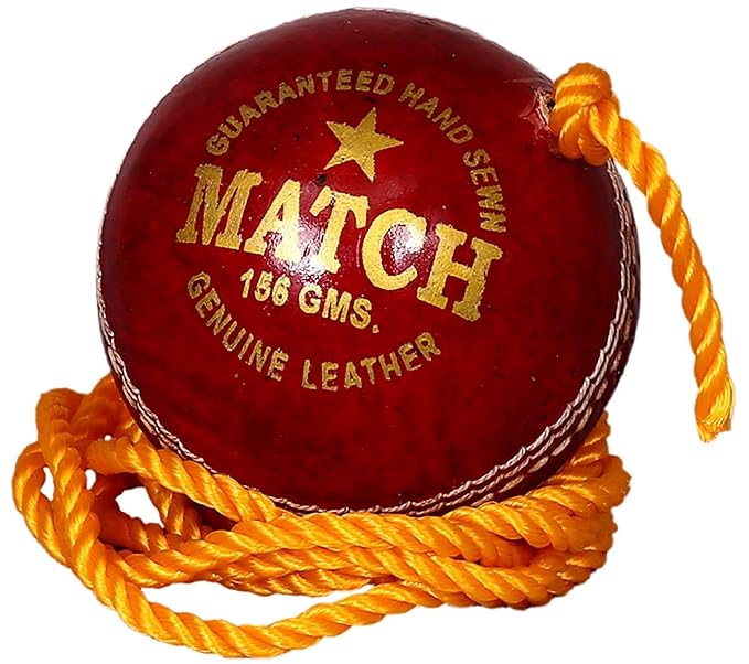 ANS Cricket Leather Rope Ball (Practice Or Knocking Ball (Rope Lentgh