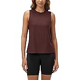 ODODOS Women's Performance Tank Ultra Soft odSTRATUM Tech Sleeveless Tee Shirts High Crew Neck Pullover Top
