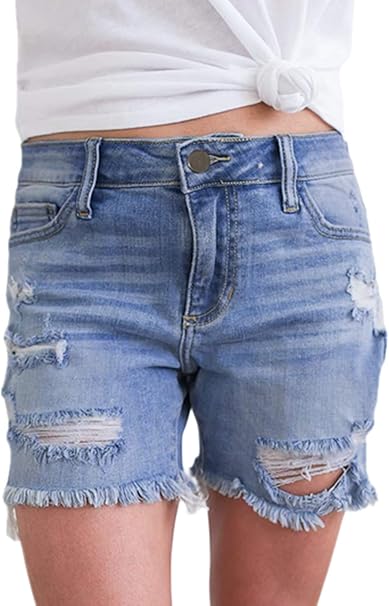 Amazon Com Sidefeel Pantalones Vaqueros Cortos Para Mujer Clothing