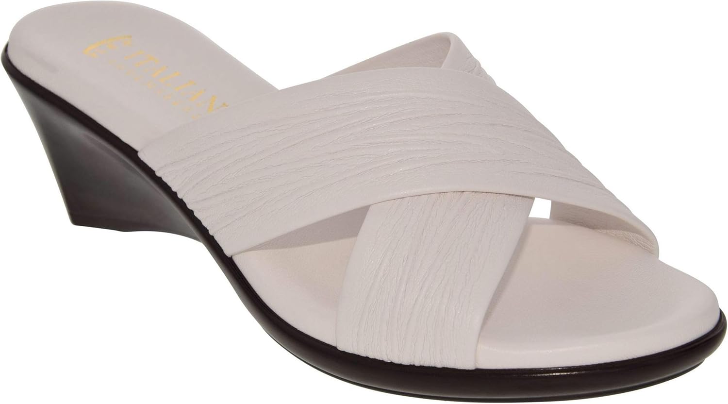white double strap sandals