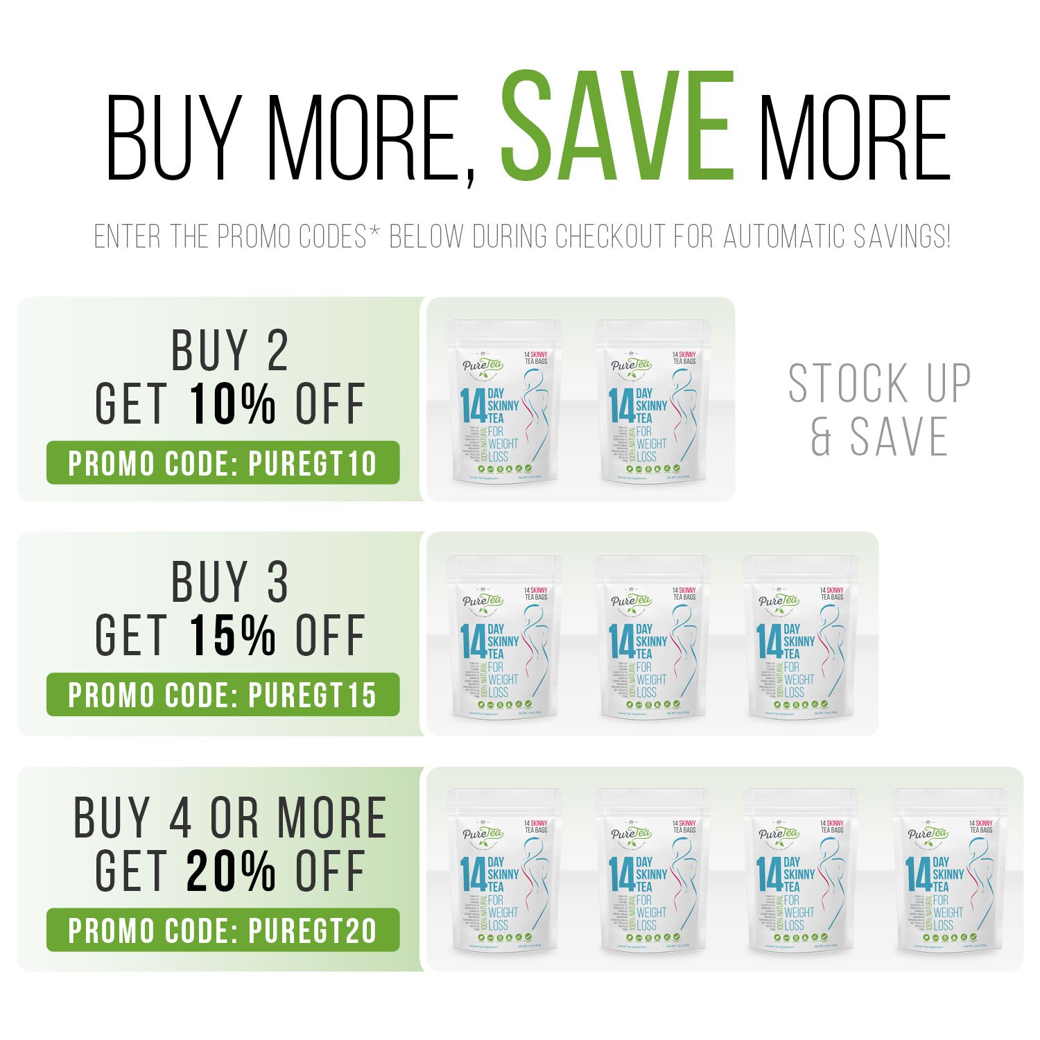 Amazon.com: PureTea 14 Day Skinny Tea Weight Loss Tea Bags for Women: Health & Personal Care