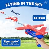 Winstico Airplane Launcher Toy 3 Pack Foam Gliders Night Light Outdoor Kids Gift view 3