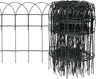 vidaXL Beetzaun Beeteinfassung Beetumrandung Gartenzaun Rasenkante Eisen 10×0,4m