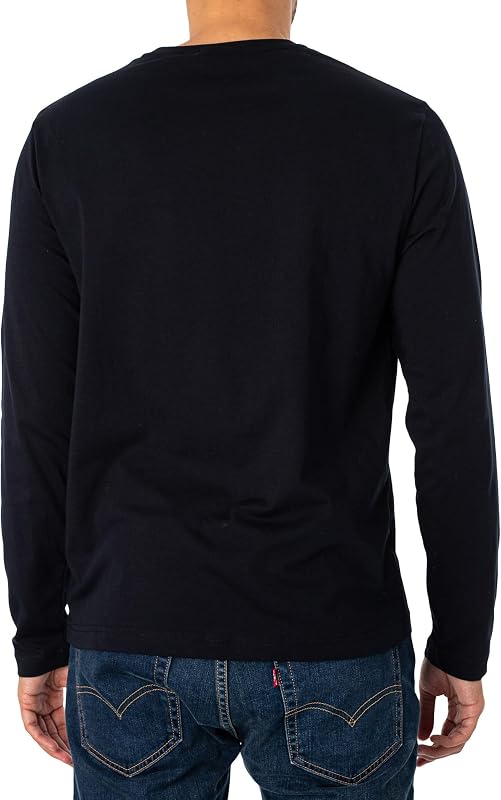 LS Shirt À Manches Longues Reg Shield, Black, M Homme