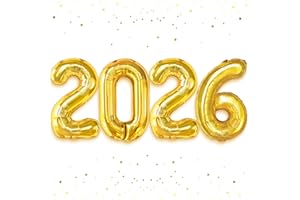 KatchOn, Gold 2026 Balloons New Year - 16 Inch | 2026 Balloon Numbers for Happy New Years Decorations 2026 | 2026 Gold Balloon | NYE Decorations Balloons | New Years Eve Party Supplies 2026