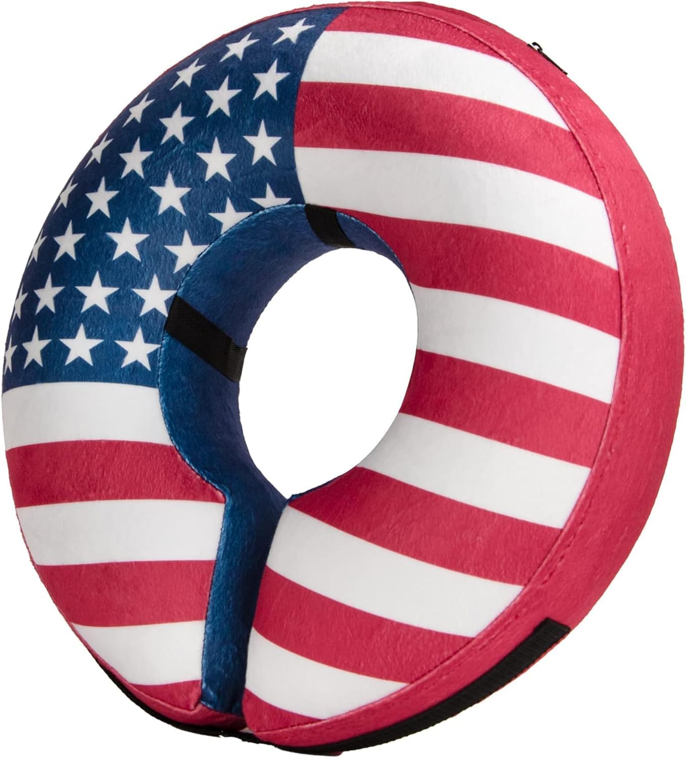 Photo 1 of BENCMATE Inflatable Dog Cone Collar Alternative, Soft Dog Cone for Small Medium Large Dogs and Cats, Neck Recovery ECollar Donut Collar After Surgery (Medium+, Flag)