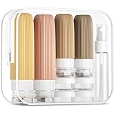 Mrsdry 16 Pack Travel Bottles Set, TSA Approved Leak Proof Silicone Squeezable Containers for Toiletries, Refillable Travel A