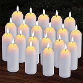 20Pack 15H+ Emergency Candles Long Burning Survival [18H+ Inside Candle Lanterns], 3“ Unscented White Pillar Candle, Survival Candles for Power Outage, Camping, Hurricane