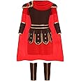 Frekuyrt Kids Warrior Costume Boys Roman Soldier Gladiator Costume Medieval Knight Costume for Halloween Party Dress Up