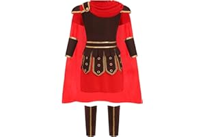Frekuyrt Kids Warrior Costume Boys Roman Soldier Gladiator Costume Medieval Knight Costume for Halloween Party Dress Up