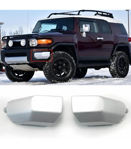 Left Front Bumper Extension/End Cap For 2007-2009 Toyota FJ Cruiser - Metallic Finish