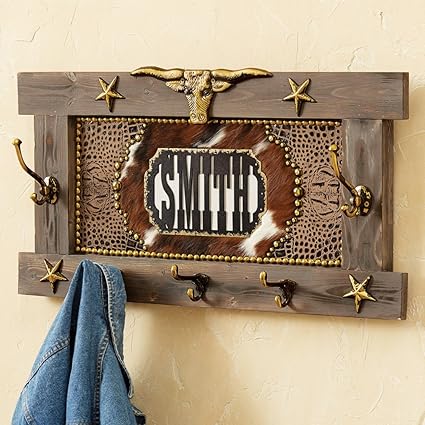 Amazon Com Black Forest Decor Western Personalized Coat Rack