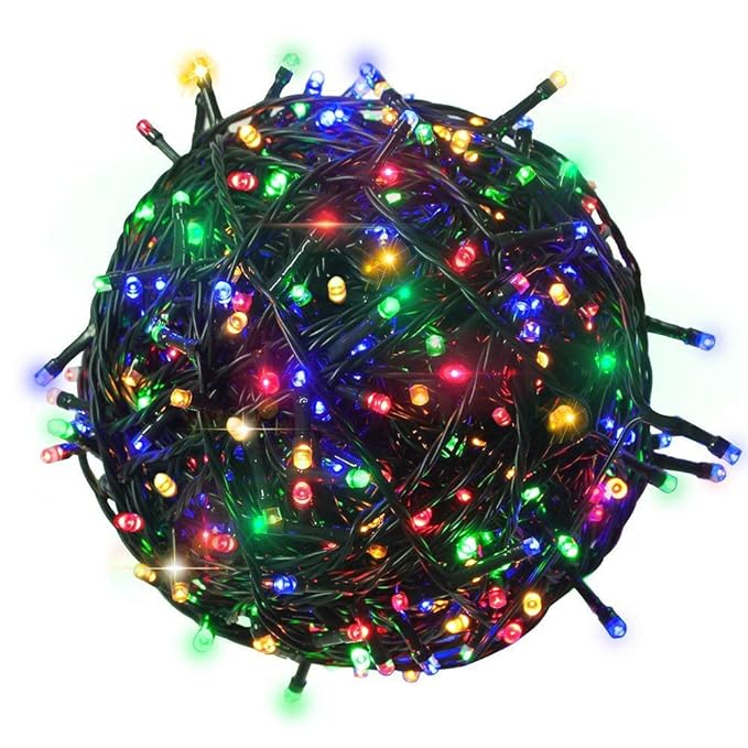 Citra 260 LEDs 45M Black/White Wire Fairy String Tree Twinkle Lights 8 Modes for Diwali Christmas Party, Outdoor, Garden, Wedding, Home Decoration (Multi Color)