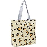 SWIFT HORSE Women's Canvas Tote Bag with Pockets, Economical Lightweight Reusable Grocery Shopping Bags for Casual Travel